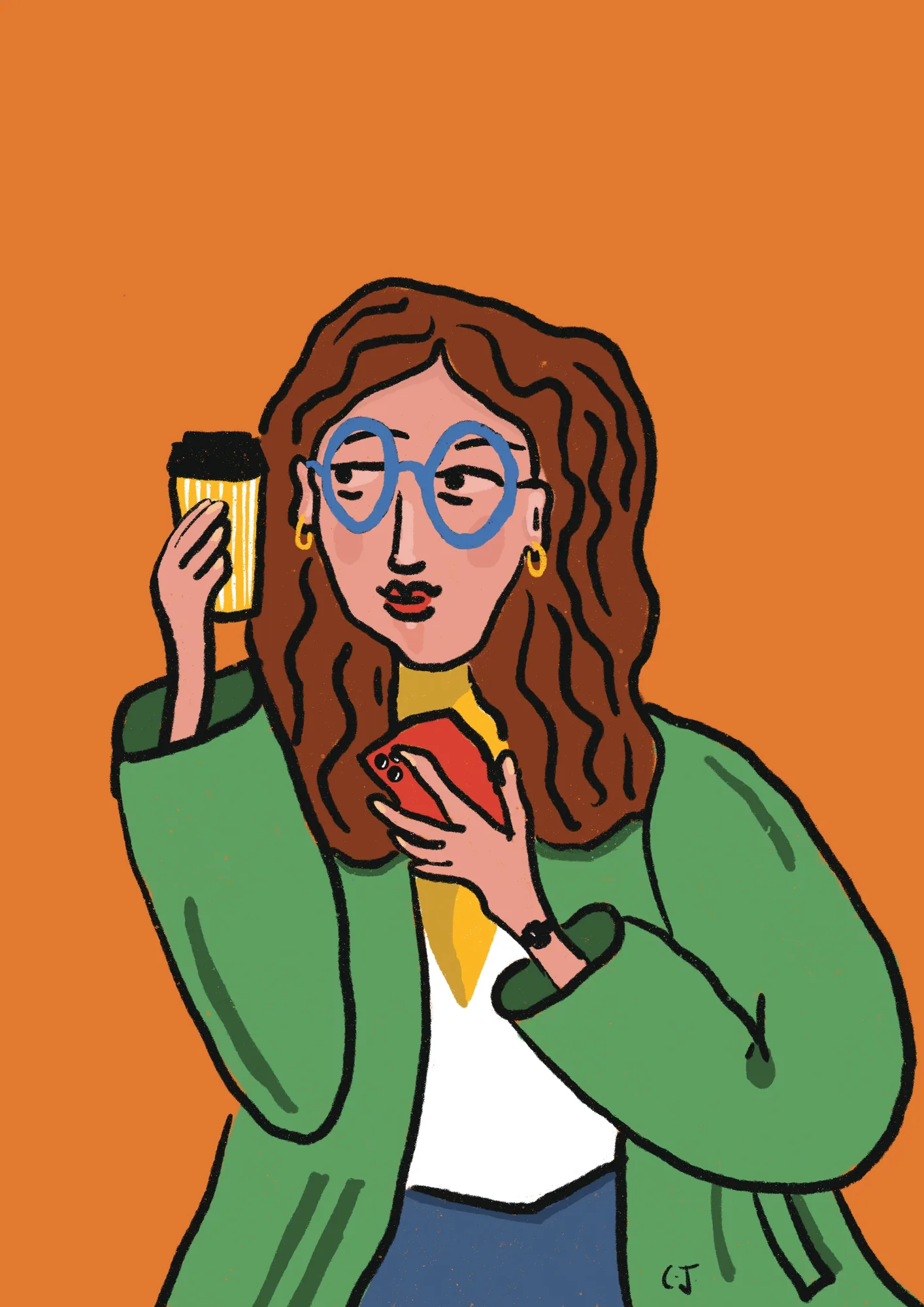 Girl and her coffee