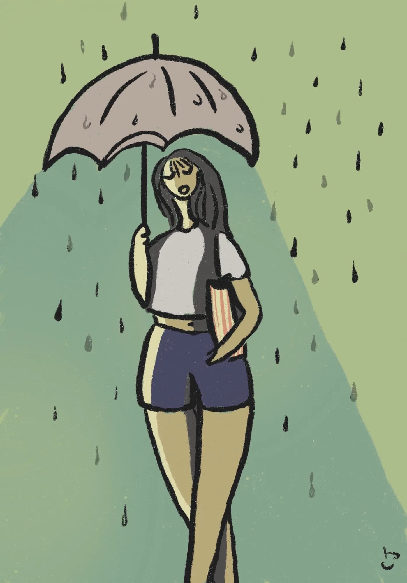 Queen in the rain